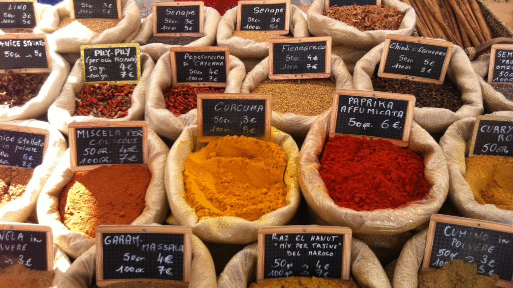 jejak aromatic rempah, rempah dalam karung 